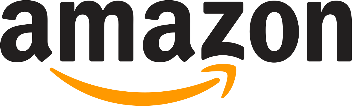 Logotipo de Amazon en colores negro y naranja, que destaca por la sonrisa curvada debajo del nombre, reflejando la satisfacción del cliente y el amplio rango de productos y servicios de la plataforma de comercio electrónico líder en el mundo.