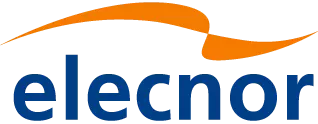 Imagen del logotipo de Elecnor, que combina tonos azules y naranjas, relacionado con la rehabilitación y mantenimiento de estructuras urbanas. Representa la identidad corporativa de Elecnor, una empresa reconocida por su participación en la ingeniería, desarrollo y construcción de proyectos infraestructurales, incluyendo la restauración de edificios.